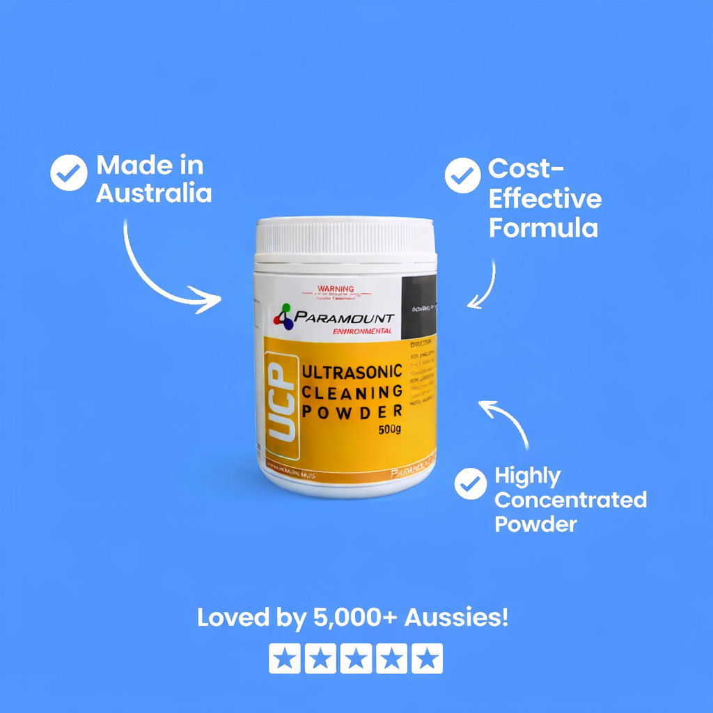 Ultrasonic cleaning powder