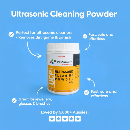 Ultrasonic cleaning powder